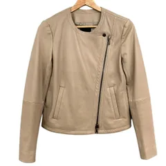 theory(セオリー) ライダースジャケット サイズS レディース美品  - ベージュ 長袖/レザー/秋/冬のサムネイル