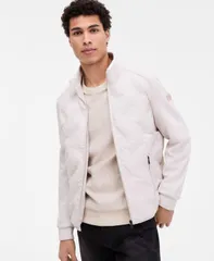 ゲス メンズ アウター ジャケット・ブルゾン キルティング GUESS Menstretch ZipFront Quilted Jacket Dreamy Moonのサムネイル
