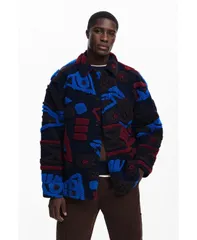 デジグアル メンズ アウター ジャケット・ブルゾン Desigual Mens Ethnic jacket with embossedetails Navy blue ネイビーのサムネイル