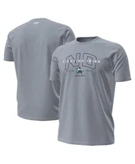 アンダーアーマー メンズ トップス Tシャツ オーバーレイ Under Armour Mens Heather Gray Notre Dame Fighting Irish Overlay Perfo