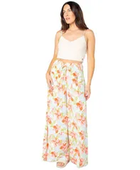 ロキシー レディース ボトムス カジュアルパンツ プリント パンツ Roxy Juniors Sunset Daze Printed WideLeg Pants Tigerlily アニマルのサムネイル