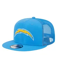 ニューエラ メンズ アクセサリー 帽子 New Era Mens Powder Blue Los Angeles Chargers Main Trucker 9FIFTY Snapback Hat Powder Blue ブルー