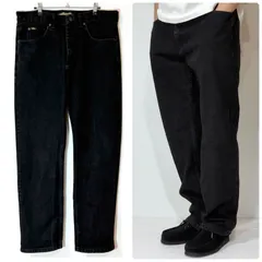 美品 00s Lee REGULAR FIT BLACK JEANS DENIM PANTS W36L32 リー レギュラーフィット 後染め ブラック ジーンズ デニム パンツ 36x32 アメリカ買付 厚手 ワイドバギー US素材メキシコ製p26043571