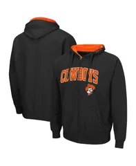 コロシアム メンズ アウター パーカー・スウェット ロゴ パーカー Colosseum Mens Oklahoma State Cowboys Arch Logo 30 FullZip Hoodie Black ブラック