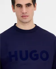 ヒューゴボス メンズ アウター パーカー・スウェット シャツ ロゴ Hugo Boss Mens Dinex OversizedFit Logo Sweatshirt NAVY ネイビーのサムネイル