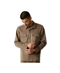 ゲス メンズ アウター ジャケット・ブルゾン シャツ GUESS Mens Zion RegularFit Shirt Jacketaupe トープのサムネイル