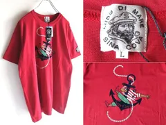 新品タグ付 SINA COVA シナコバ UVカット ストレッチ スペースマスター 船長ロゴワッペン アンカー/ロゴプリント Tシャツ L 赤 レッドのサムネイル