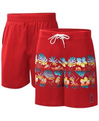 컬 뱅크스 남성 수영복 하프 팬츠 반바지 반바지 GIII Sports by Carl Banks Mens Red Los Angeles Angels Breeze Vol