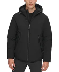 ダナ キャラン ニューヨーク メンズ アウター ジャケット・ブルゾン ジャケット DKNY Mens Hooded FullZip Jacket Black ブラックのサムネイル