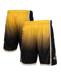 ミッチェルネス メンズ ボトムス ハーフパンツ・ショーツ ショートパンツ Mitchell Ness Mens Gold Black Los Angeles Lakers 200910 Hardwooのサムネイル