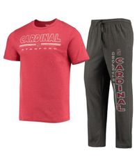 コンセプツ スポーツ メンズ トップス Tシャツ パンツ シャツ Concepts Sport Mens Heathered Charcoal Cardinal Stanford Cardinal M