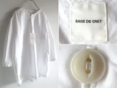 新品タグ付 SAGE DE CRET サージュデクレ 2024SS プルオーバー 綿ヘンプハイカウント スリーピングシャツ L 白 ホワイト 日本製のサムネイル