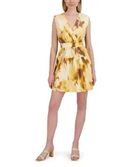 ランドリーバイシェリーシーガル レディース トップス ワンピース ティアード Laundry by Shelli Segal Extended Sleeve Tiered Short Dress Golden sun