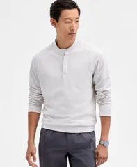 アルファニ メンズ アウター ニット・セーター パイル スウェット シャツ Alfani Mens Long Sleeve QuarterSnap French Terry Sweatshirt Viのサムネイル