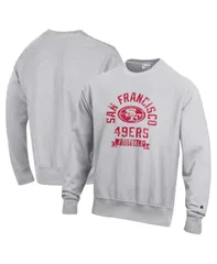チャンピオン メンズ アウター パーカー・スウェット シャツ フリース Champion Mens Heather Gray San Francisco 49ers Reverse Weave Fleece Pullover Sweatshirt Heathe