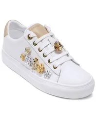 カール ラガーフェルド レディース シューズ スニーカー レース KARLAGERFELD PARIS Womens Cate Fleur LaceUp Sneakers Bright WhiteDuのサムネイル