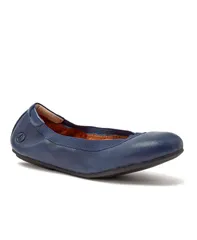 ランズエンド レディース シューズ パンプス レザー Lands End Womens Comfort Slip On Leather Ballet Flats Deep sea navy ネイビーのサムネイル