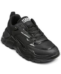 カール ラガーフェルド メンズ シューズ スニーカー KARLAGERFELD PARIS Mens Patent Detail Sneakers Black ブラックのサムネイル
