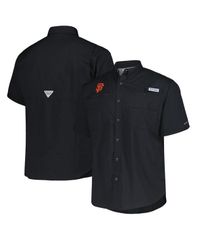 コロンビア メンズ トップス シャツ ダウン Columbia Mens Black San Francisco Giants Tamiami OmniShade ButtonDown Shirt B