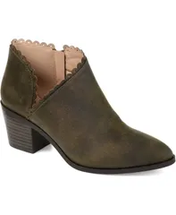 ジュルネ コレクション レディース シューズ ブーツ・レインブーツ ヒール Journee Collection Womens Tessa Scalloped Block Heel Booties O