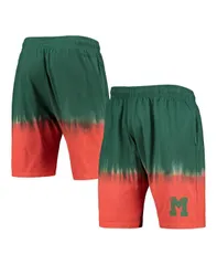 ミッチェルネス メンズ ボトムス ハーフパンツ・ショーツ ショートパンツ Mitchell Ness Mens Orange Green Miami Hurricanes TieDye Shortsのサムネイル