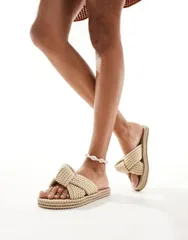 エイソス レディース シューズ サンダル ASOS DESIGN Jasper knot jelly sandals GOLD ゴールドのサムネイル
