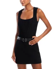 フレンチコネクション レディース トップス タンクトップ ニット FRENCH CONNECTION Ottoman Crinkle Knitank Black ブラックのサムネイル