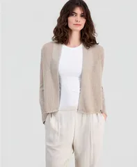 【送料無料】 エイリーンフィッシャー レディース ニット・セーター アウター Womens Cropped OpenFront Cardigan Unnat