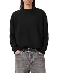オールセインツ メンズ アウター ニット・セーター ALLSAINTS Marko Crew Sweater Black ブラックのサムネイル