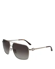 フェラガモ レディース アクセサリー サングラス・アイウェア FERRAGAMO Gancini Navigator Sunglasses 62mm Shiny Gold ゴールドのサムネイル