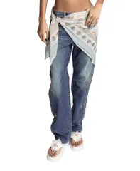 【送料無料】 アナスイ レディース マフラー・ストール・スカーフ アクセサリー Heritage Scarf Print Chiffon Square Scarf Sky Blue