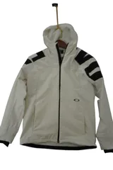 【美品】オークリー ビッグロゴ フーデッド ジャケット S 白 黒 / Oakley Big Logo Hooded Jacket White Black Size S Techwear Y2K