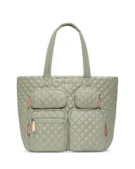 エムジーウォレス レディース バッグ MZ WALLACE Large Metro Travel Tote Agave GreenSilver グリーンのサムネイル