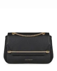 【送料無料】 ストラスベリー レディース ショルダーバッグ バッグ East West Mini Leather Shoulder Bag Black
