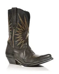 ゴールデングース レディース シューズ ブーツ・レインブーツ Golden Goose Unisex Wish Star Lowestern Boots Black Ecru Silver エクリュのサムネイル