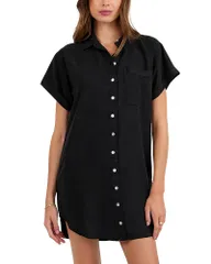 ベラダール レディース トップス シャツ Bella Dahl Roll Sleeve Pocket Shirt Dress Vintage Black ブラックのサムネイル