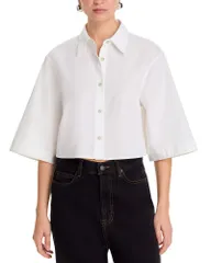 ヘルムート ラング レディース トップス シャツ クロップド Helmut Lang Cropped Trench Shirt White ホワイトのサムネイル