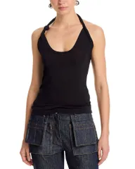 ヘルムート ラング レディース トップス シャツ ホルター Helmut Lang Twist Halter Top Black ブラックのサムネイル