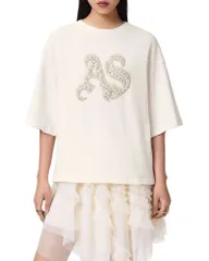 オールセインツ レディース トップス Tシャツ ALLSAINTS Icon Amelie Tee Optic White ホワイトのサムネイル