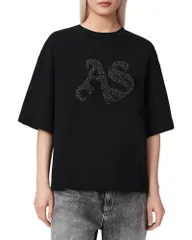 オールセインツ レディース トップス Tシャツ ALLSAINTS Icon Amelie Tee Black ブラックのサムネイル