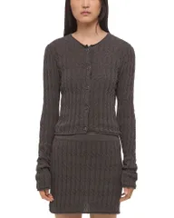 ヘルムート ラング レディース アウター カーディガン Helmut Lang Cable Crop Cardigan Gravelのサムネイル