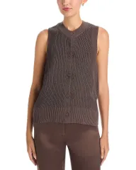 エイリーンフィッシャー レディース アウター ベスト シルク コットン ニット Eileen Fisher Cotton Silknit Vest Rye