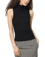 フレンチコネクション レディース トップス タンクトップ タートルネック ニット FRENCH CONNECTION Padma Fine Kniturtleneck Tank Top Black ブのサムネイル
