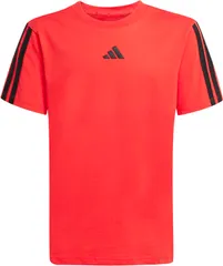 アディダス adidas エッセンシャルズ 半袖Tシャツ キッズ ショートスリーブ 子供 ジュニア レギュラーフィット クルーネック トップス ウェア おでかけ トレーニング 普段使い  KRG92 JD6489 ピュアルビー/ブラッ