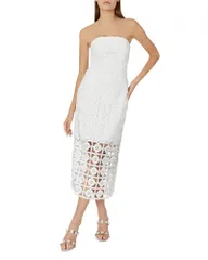 ミリー レディース トップス ワンピース レース MILLY Kaitile Lace Dress White ホワイトのサムネイル