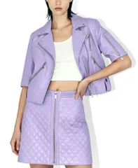 【送料無料】 エーエスバイディーエフ レディース ジャケット・ブルゾン アウター Nico Recycled Leather Jacket Pastel Lilac