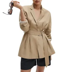 ラグアンドボーン レディース アウター ジャケット・ブルゾン ブレザー rag bone Mandi Belted Blazer Tan タンのサムネイル