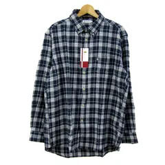 ハッシュパピー 長袖シャツ トップス ネルシャツ チェック柄 大きいサイズ 未使用品 メンズ LLサイズ 紺×白×グレー Hush Puppiesのサムネイル