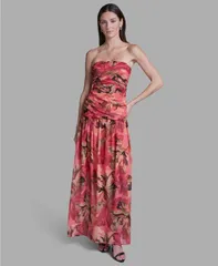 【送料無料】 ビーシビージー レディース ワンピース トップス Womens Strapless Maxi Dress Belling Blush Multi
