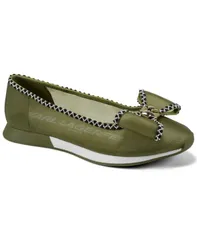 【送料無料】 カール ラガーフェルド レディース スニーカー シューズ Womens Macklin Flat Ballet Sneakers Olive